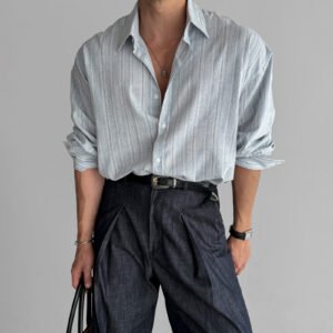 Men's Striped Long-Sleeve Shirt