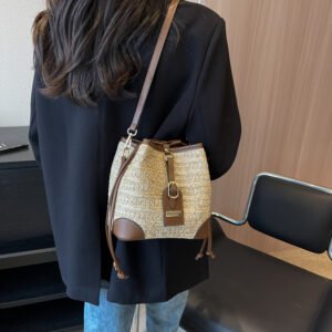 Woven Straw Shoulder Bag